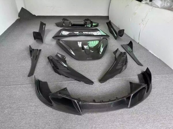 Carbon Fiber Rear Wing Front Lip Diffuser Side Skirt Fits McLaren 720S Vs Style - Image 7