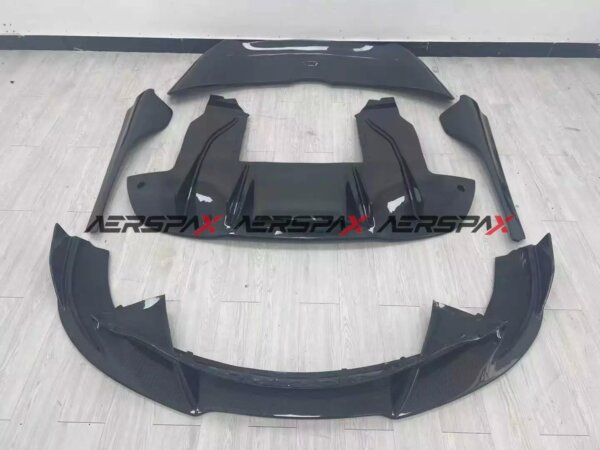 Carbon Fiber Rear Wing Front Lip Diffuser Side Skirt Fits McLaren 720S Vs Style - Image 8