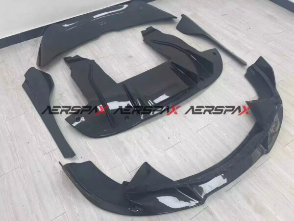 Carbon Fiber Rear Wing Front Lip Diffuser Side Skirt Fits McLaren 720S Vs Style - Image 9