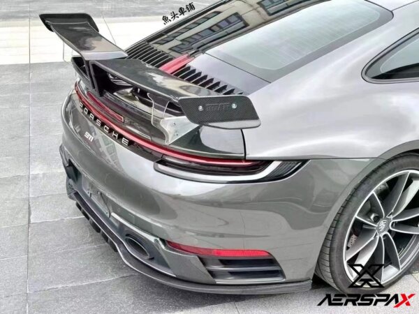 TA Style Carbon Fiber Front lip Diffuser Wing Body Kit For Porsche Carrera 911 992 - Image 2